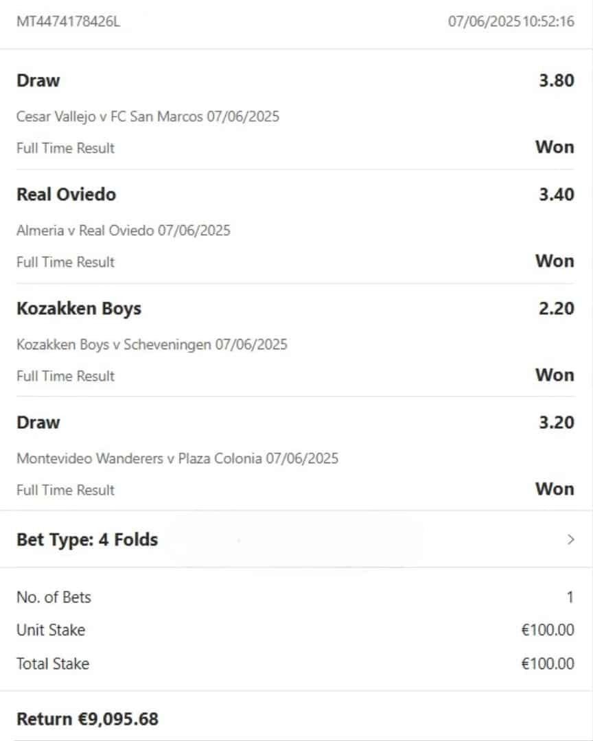 Weekly Fixed Bets