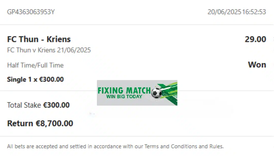 Fixed Match Bet